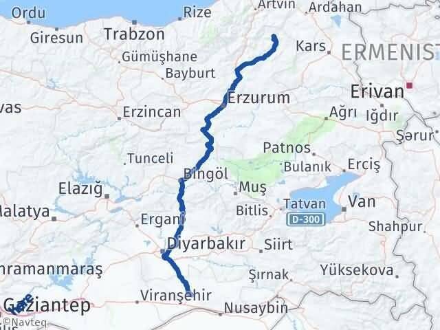 Mardin Olur Erzurum Arası Kaç Km - Yol Haritası