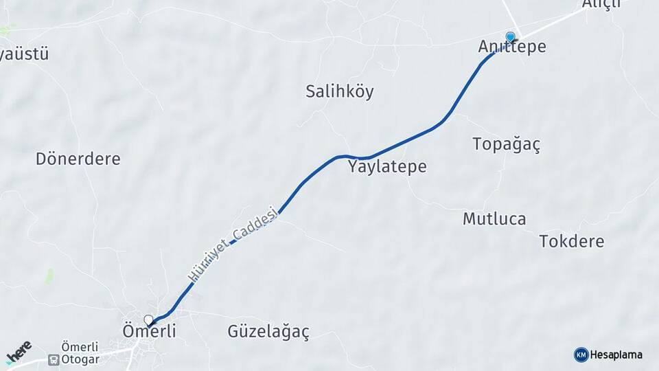 Anıttepe Ömerli Arası Kaç Km - Yol Tarifi