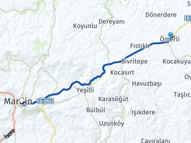 Ömerli Artuklu Otogar Arası Kaç Km - Yol Tarifi