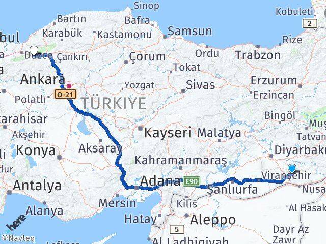 Ömerli Bolu Arası Kaç Km - Yol Tarifi