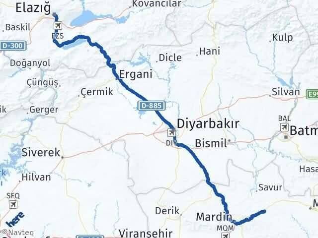 Ömerli Elazığ Arası Kaç Km - Yol Tarifi