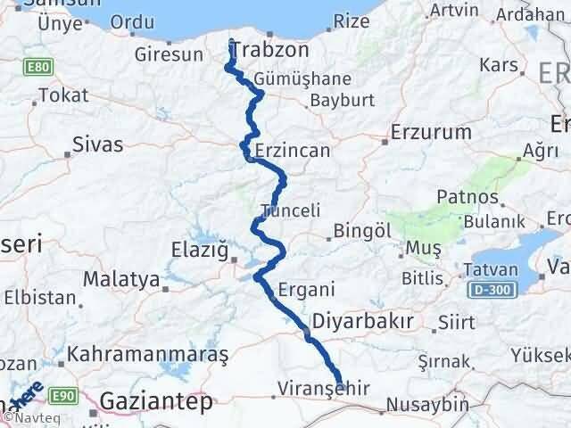 Mardin Şalpazarı Trabzon Arası Kaç Km - Yol Haritası