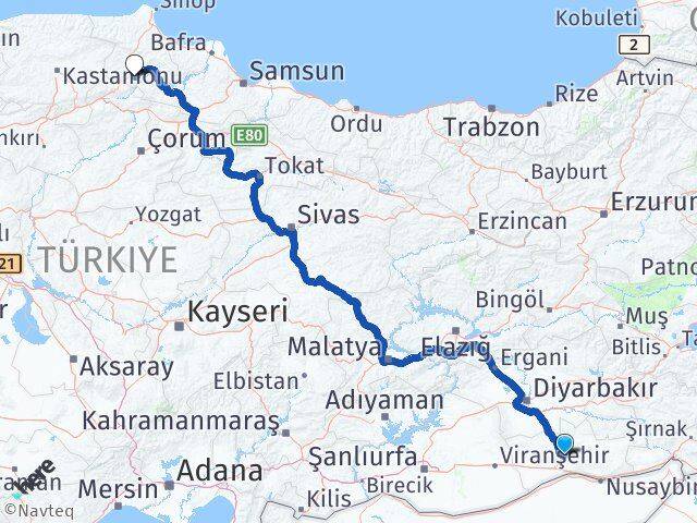 Mardin Saraydüzü Sinop Arası Kaç Km - Yol Haritası