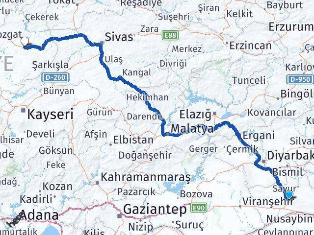 Mardin Saraykent Arası Kaç Km - Yol Tarifi