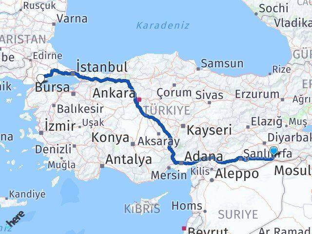 Mardin Şarköy Tekirdağ Arası Kaç Km - Yol Haritası