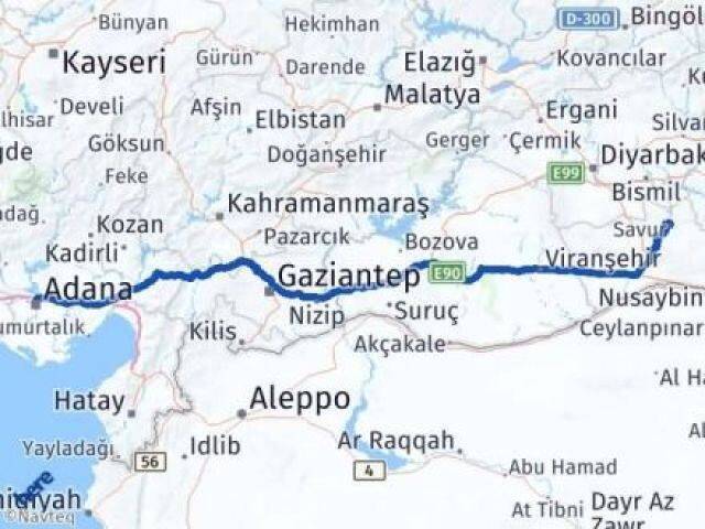 Mardin Savur Adana Arası Kaç Km - Yol Haritası