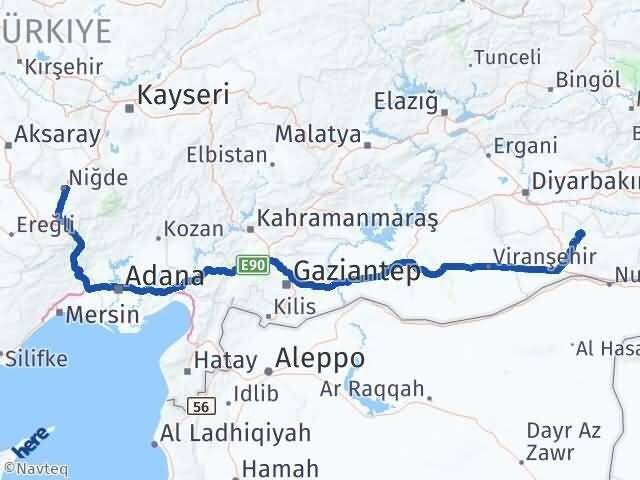 Mardin Savur Niğde Arası Kaç Km - Yol Haritası