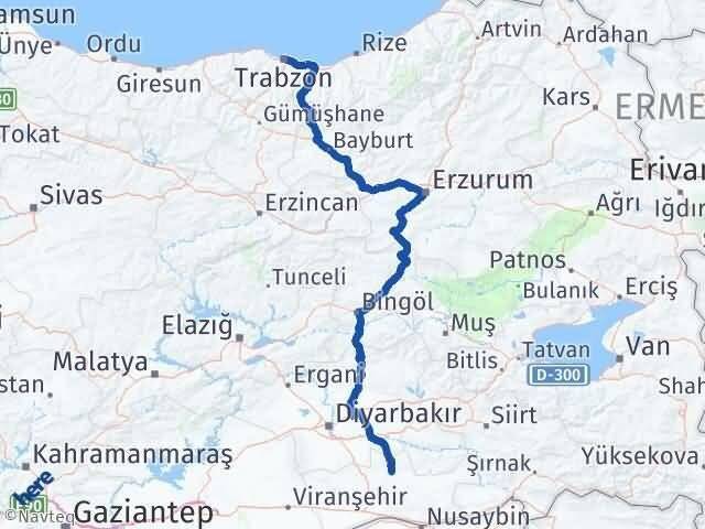 Mardin Savur Trabzon Arası Kaç Km - Yol Haritası