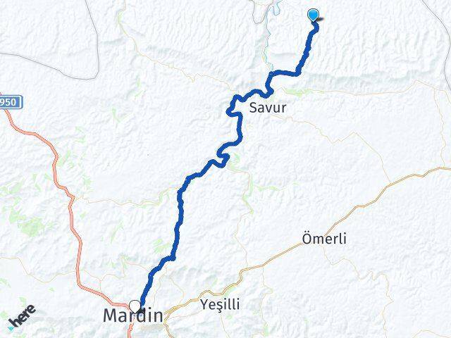 Üçerli Mardin Arası Kaç Km - Yol Tarifi