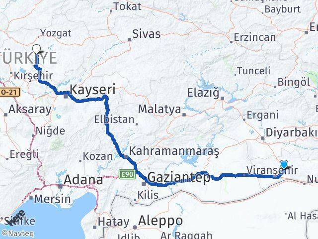 Mardin Şefaatli Yozgat Arası Kaç Km - Yol Haritası