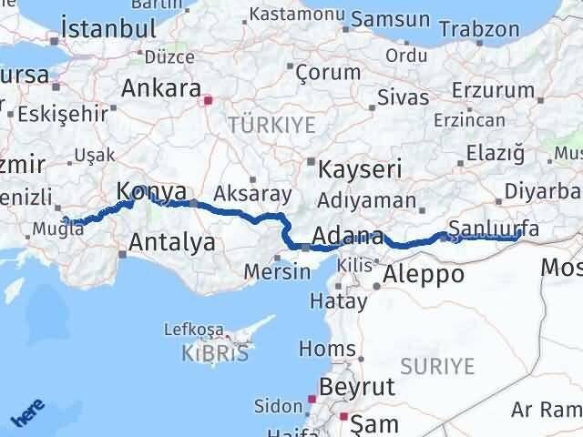 Mardin Serinhisar Denizli Arası Kaç Km - Yol Haritası