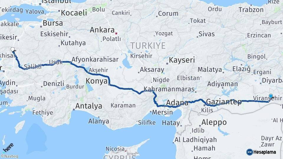 Mardin Soma Manisa Arası Kaç Km - Yol Haritası