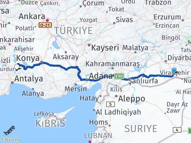Mardin Sütçüler Isparta Arası Kaç Km - Yol Haritası