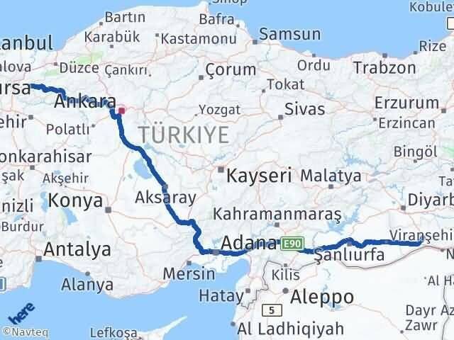 Mardin Taraklı Sakarya Arası Kaç Km - Yol Haritası