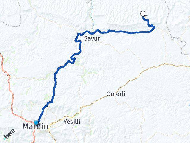 Mardin Tokluca Savur Arası Kaç Km - Yol Haritası