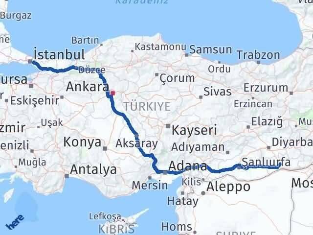 Mardin Ümraniye İstanbul Arası Kaç Km - Yol Haritası