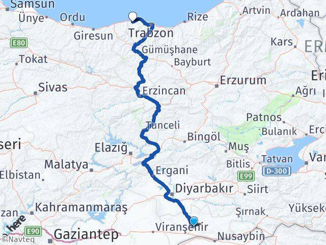 Mardin Vakfıkebir Trabzon Arası Kaç Km - Yol Haritası