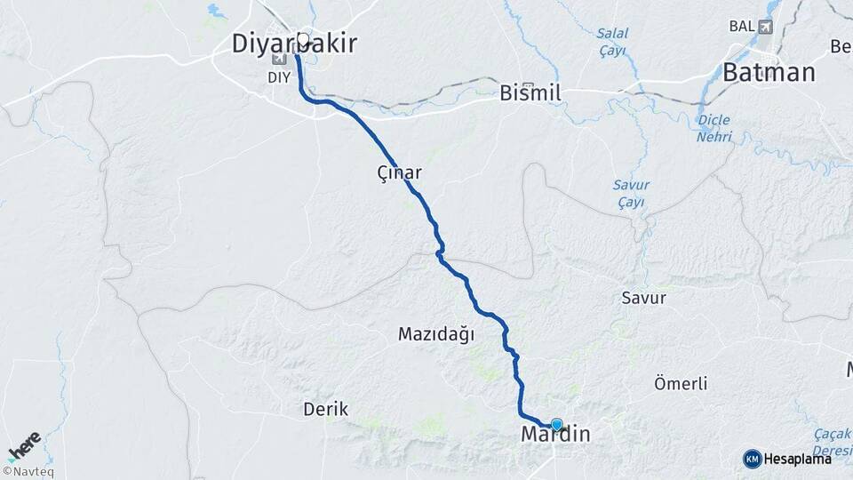 Mardin Yenişehir Arası Kaç Km - Yol Tarifi