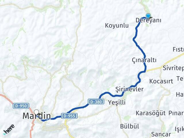 Dereyanı Mardin Arası Kaç Km - Yol Tarifi