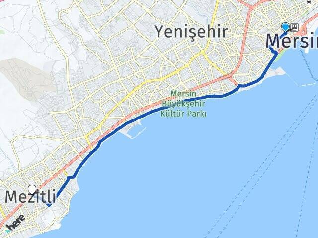 Cami Şerif Mezitli Arası Kaç Km - Yol Tarifi