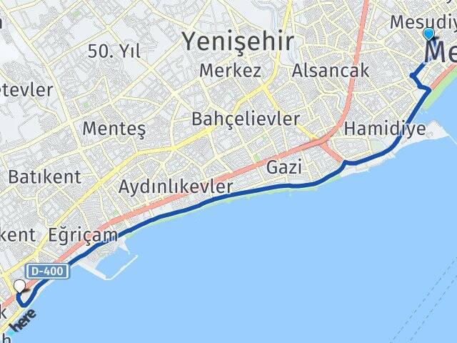 Mahmudiye Mersin Üniversitesi Arası Kaç Km - Yol Tarifi