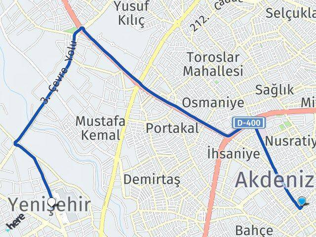 Mahmudiye Yenişehir Arası Kaç Km - Yol Tarifi