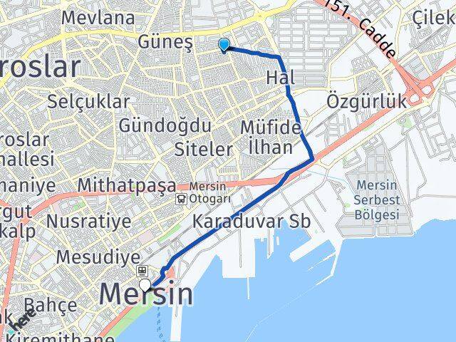 Şevketsümer Mersin Arası Kaç Km - Yol Tarifi