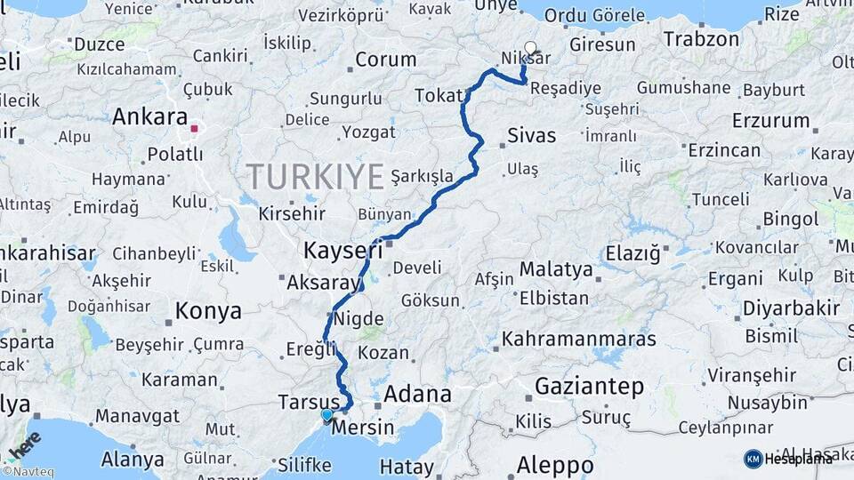 Mersin Aybastı Arası Kaç Km - Yol Tarifi