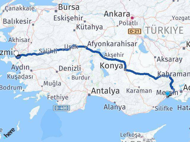 Mersin Balçova Arası Kaç Km - Yol Tarifi