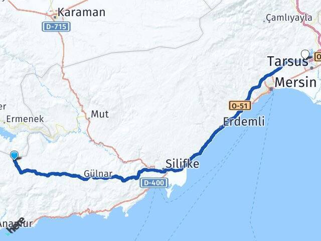 Ardıçlıtaş Tarsus Üniversitesi Arası Kaç Km - Yol Tarifi