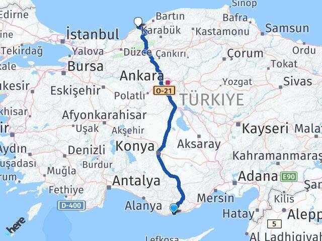 Tekmen Zonguldak Arası Kaç Km - Yol Tarifi