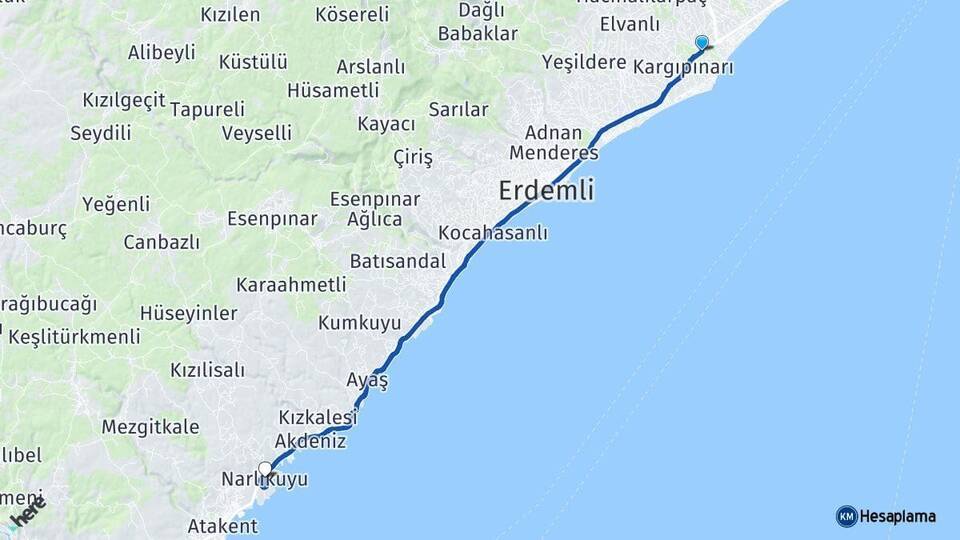 Çeşmeli Narlıkuyu Arası Kaç Km - Yol Tarifi