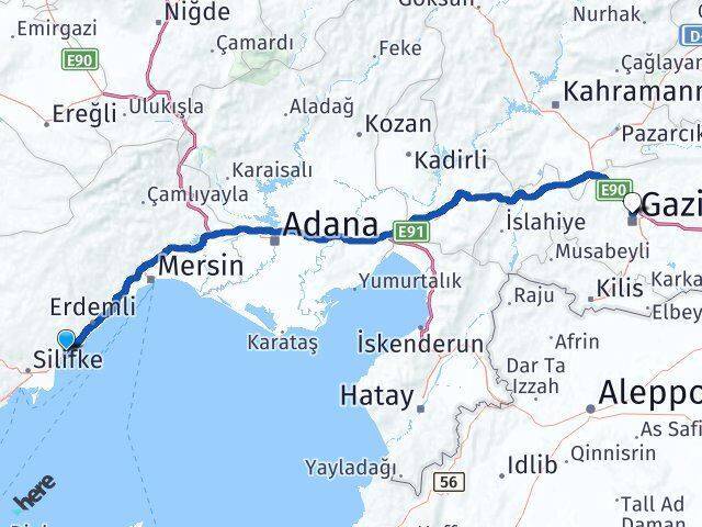 Kızkalesi Gaziantep Arası Kaç Km - Yol Tarifi