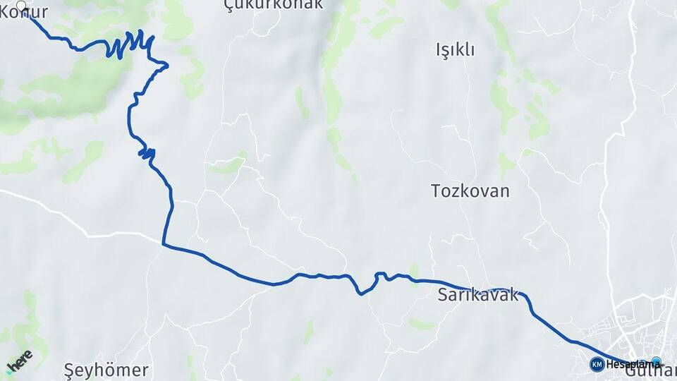 Mersin Gülnar Konur Gülnar Arası Kaç Km - Yol Haritası