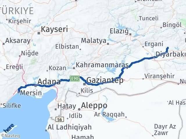 Mersin Hazro Arası Kaç Km - Yol Tarifi