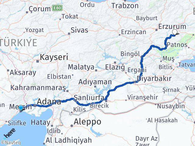 Mersin Karayazı Arası Kaç Km - Yol Tarifi