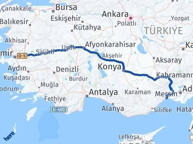 Mersin Kemalpaşa İzmir Arası Kaç Km - Yol Haritası