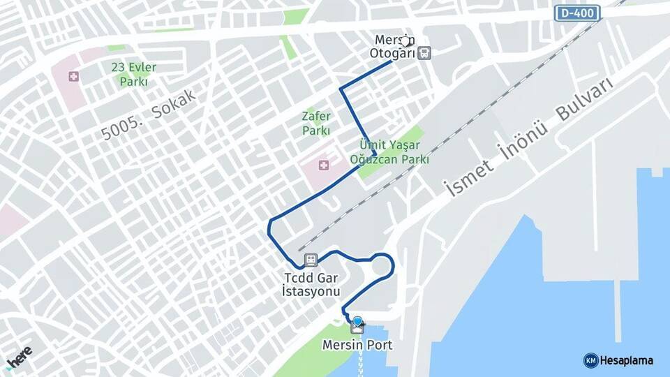 Mersin Limanı Mersin Otogarı Arası Kaç Km - Yol Tarifi