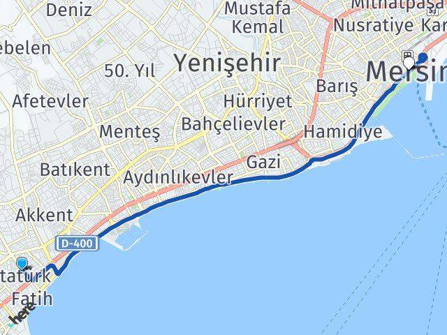 Atatürk Mersin Arası Kaç Km - Yol Tarifi