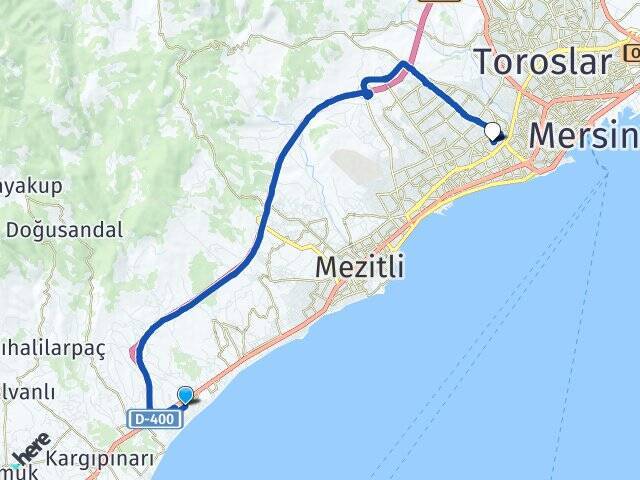 Deniz Toros Üniversitesi Arası Kaç Km - Yol Tarifi