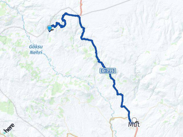 Mersin Mut Gökçetaş Mut Arası Kaç Km - Yol Haritası