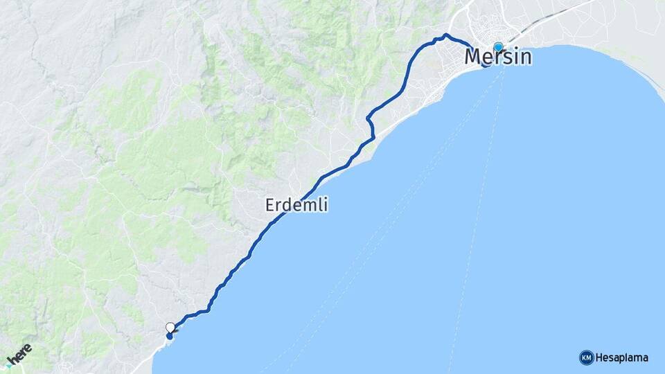 Mersin Narlıkuyu Silifke Arası Kaç Km - Yol Haritası