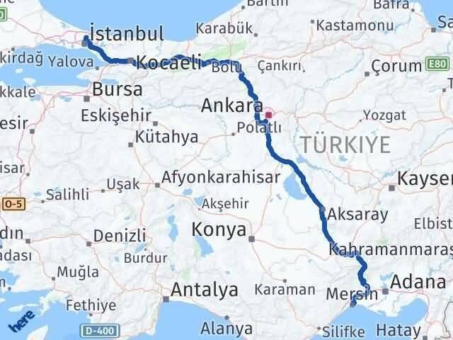 Mersin Sarıyer Arası Kaç Km - Yol Tarifi