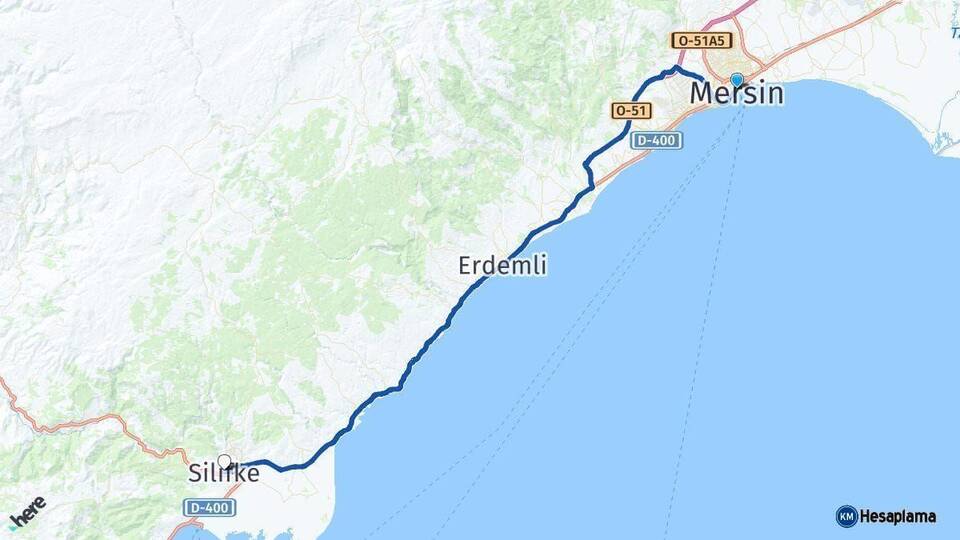 Mersin Silifke Arası Kaç Km - Yol Haritası
