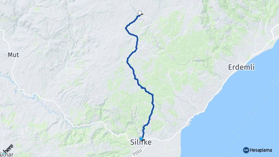 Mersin Silifke Sarıaydın Silifke Arası Kaç Km - Yol Haritası