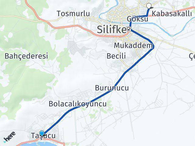 Taşucu Sarıcalar Arası Kaç Km - Yol Tarifi