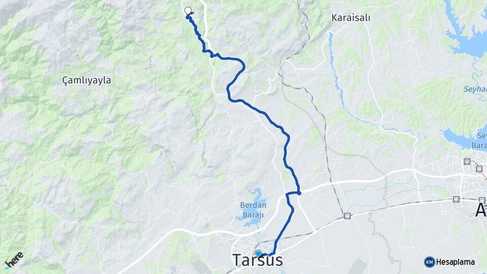 Mersin Tarsus Gülek Tarsus Arası Kaç Km - Yol Haritası
