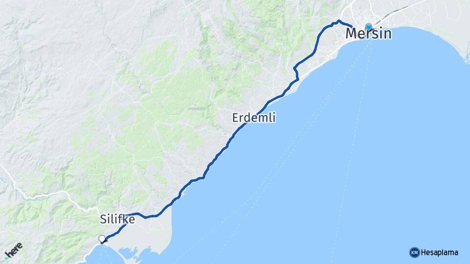 Mersin Taşucu Silifke Arası Kaç Km - Yol Haritası