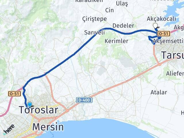 Akbelen Tarsus Üniversitesi Arası Kaç Km - Yol Tarifi