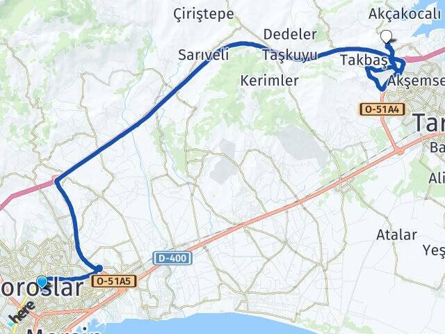 Tozkoparan Tarsus Üniversitesi Arası Kaç Km - Yol Tarifi